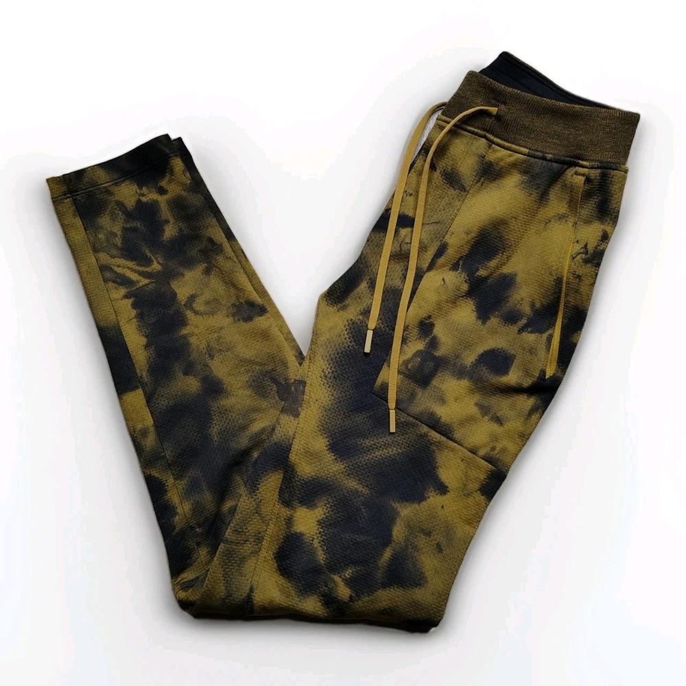 Lululemon Textured Tech Pants Diamond Dye Gold Spice Black Size Small